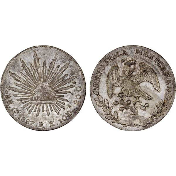 MEXICO: Republic, AR 8 reales, 1887-Go, AU