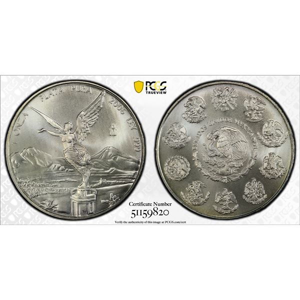 MEXICO: Estados Unidos, AR onza, 2006-Mo, PCGS MS68