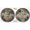 Image 1 : PERU: Republic, AR 1/2 dinero, 1900/890, PCGS MS65