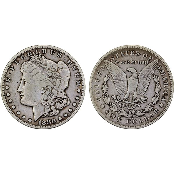 UNITED STATES: AR Morgan dollar, 1880-CC, Fine