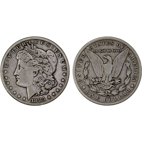 UNITED STATES: AR Morgan dollar, 1883-CC, Fine