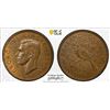 Image 1 : NEW ZEALAND: George VI, 1936-1952, AE penny, 1947, PCGS MS64 BN