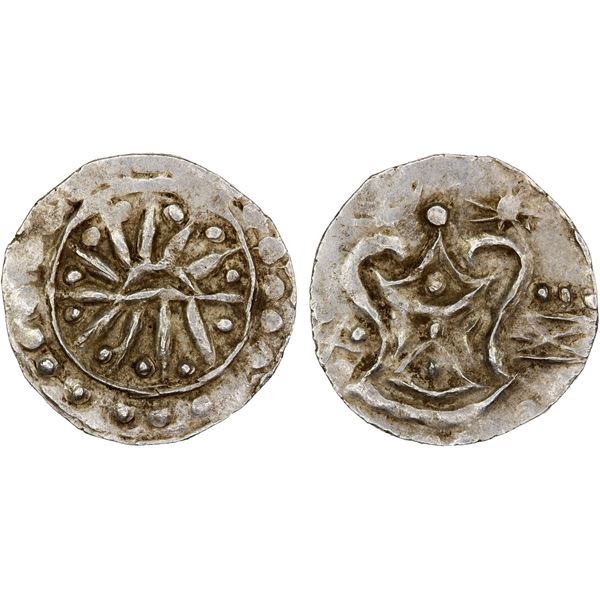 BURMA: KINGDOMS: Halin: Anonymous, 7th century and later, AR 1/4 unit (2.28g), strong XF