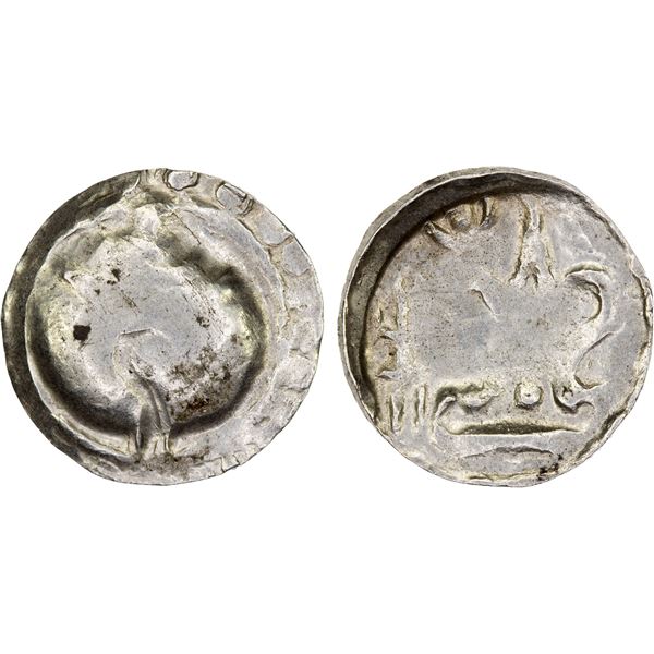 BURMA: KINGDOMS: Kyaikkatha: Anonymous, 9th/10th century, AR 1/4 unit (2.24g), XF