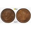Image 1 : CEYLON: George V, 1910-1936, AE 1/2 cent, 1912, PCGS MS64 BN