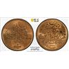 Image 1 : EGYPT: Muhammad V, 1909-1914, AE 1/20 qirsh, Misr, AH1327 year 2, PCGS MS64 RB