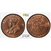Image 1 : HONG KONG: George V, 1910-1936, AE cent, 1934, PCGS MS65 RB