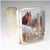 Image 3 : German Sterling Silver Equestrian Theme Cigarette Case Box