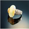 Image 1 : 14K Gold Ring with 4.34ct Opal and 1.00ct Diamond Accents