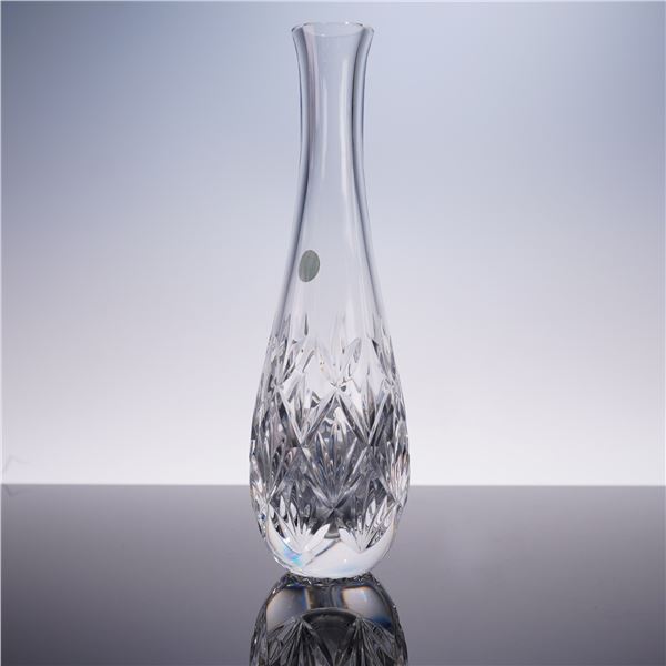 Tiffany and Co Crystal Bud Vase, Sybil Pattern