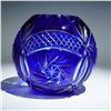Image 3 : 2pc Group of Cobalt Blue Glass, Murano and Bohemian
