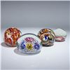 Image 1 : 4pc Group of Art Glass Paperweights, Including Millefiori