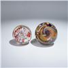 Image 4 : 4pc Group of Art Glass Paperweights, Including Millefiori
