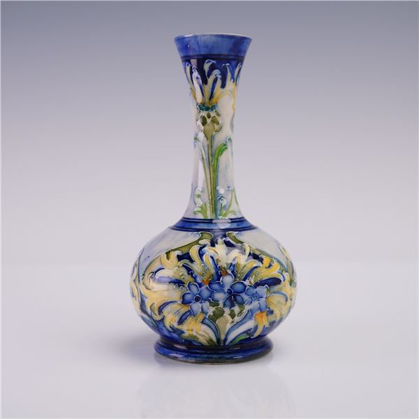 Macintyre Moorcroft Florian Ware Small Vase, Cornflower
