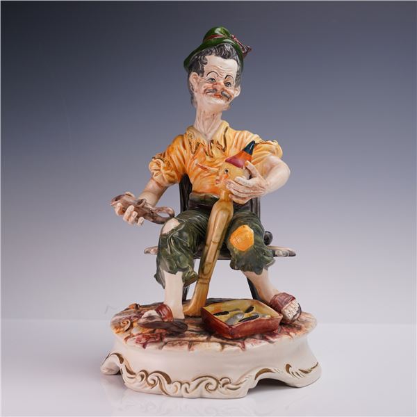 Capodimonte Porcelain Figurine, Cobbler at Work