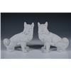 Pair of Bisque Porcelain Dog Figurines