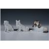 3pc Seated and Reclining Porcelain Dog Figurines