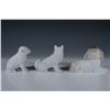 Image 2 : 3pc Seated and Reclining Porcelain Dog Figurines