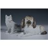 Image 4 : 3pc Seated and Reclining Porcelain Dog Figurines