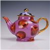 Droll Designs Hand Painted Teapot with Lid, Apples