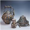 Image 1 : 4pc Moroccan Filigree and Enamel Decorated Tea Set