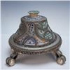 Image 4 : 4pc Moroccan Filigree and Enamel Decorated Tea Set