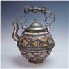 Image 6 : 4pc Moroccan Filigree and Enamel Decorated Tea Set