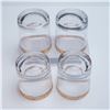 Image 3 : 4pc Cellini Crystal Old Fashioned Glasses with Gold Rim