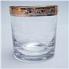 Image 4 : 4pc Cellini Crystal Old Fashioned Glasses with Gold Rim