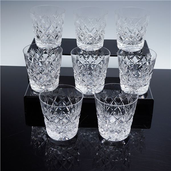 8pc Stuart Crystal Old Fashioned Glasses, Westbury Cut