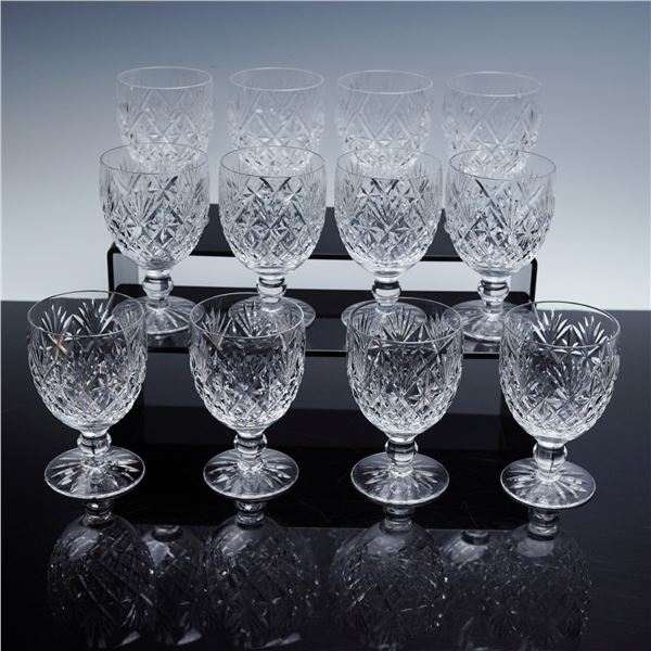 12pc Stuart Crystal Dessert Wine Glasses, Westbury Cut