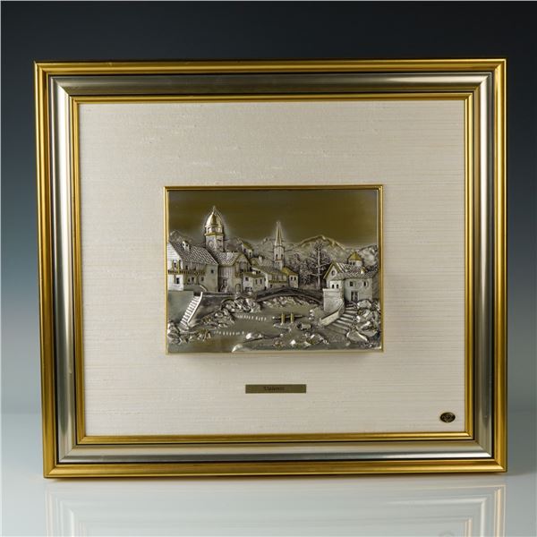 Valenti Opera su Formatura d'Argento, Italian Silver Relief Wall Plaque