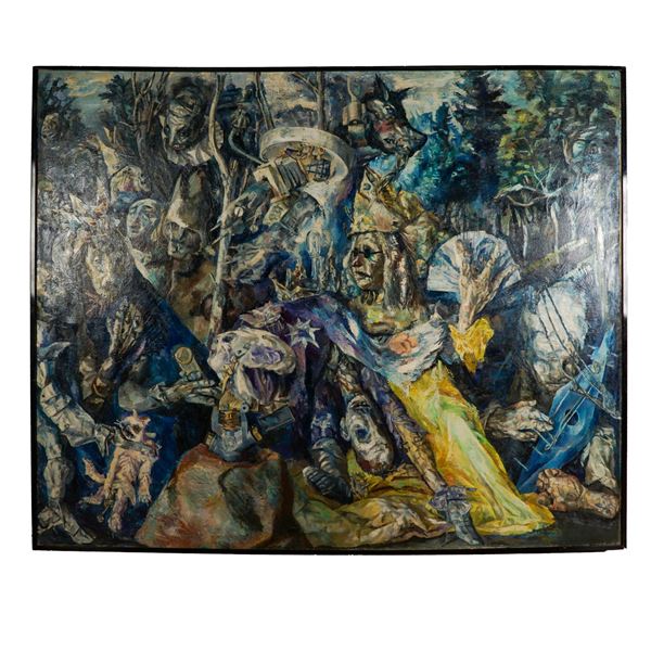 Josef Jackerson, Monumental  Oil on Canvas Painting, Tzar Family, Signed