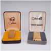 Image 1 : 2pc Colibri Gold Tone Pocket Lighters with Velvet Boxes