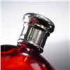 Image 2 : European Silverplate and Metal Capped Ruby Glass Scent Bottle