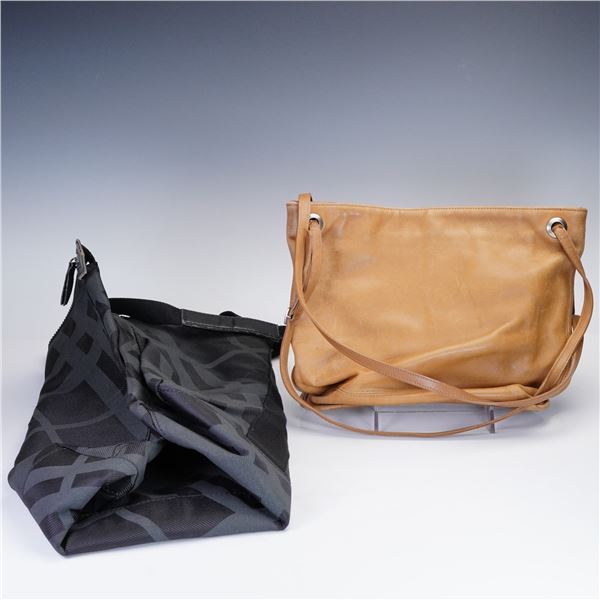 2pc Burberry Fragrance Tote and Coach Leather Shoulder Bag