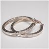 Image 2 : 3pr Sterling Silver Hoop Earrings Italy