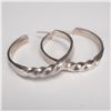 Image 4 : 3pr Sterling Silver Hoop Earrings Italy