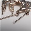 Image 7 : 3pr Sterling Silver Hoop Earrings Italy