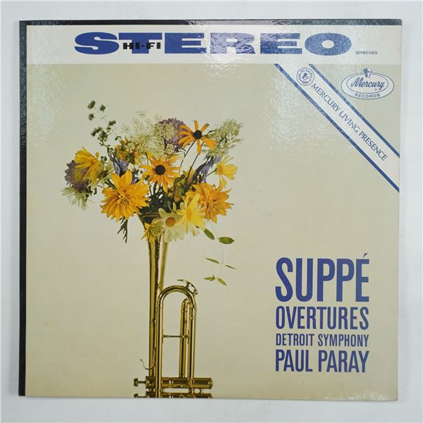 Mercury Living Presence Suppe Overtures LP, Detroit Symphony, Paul Paray