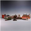 Image 1 : 24pc+ Scale Model Train Accessories with Books, Vehicles, and Buildings