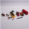 Image 7 : 24pc+ Scale Model Train Accessories with Books, Vehicles, and Buildings