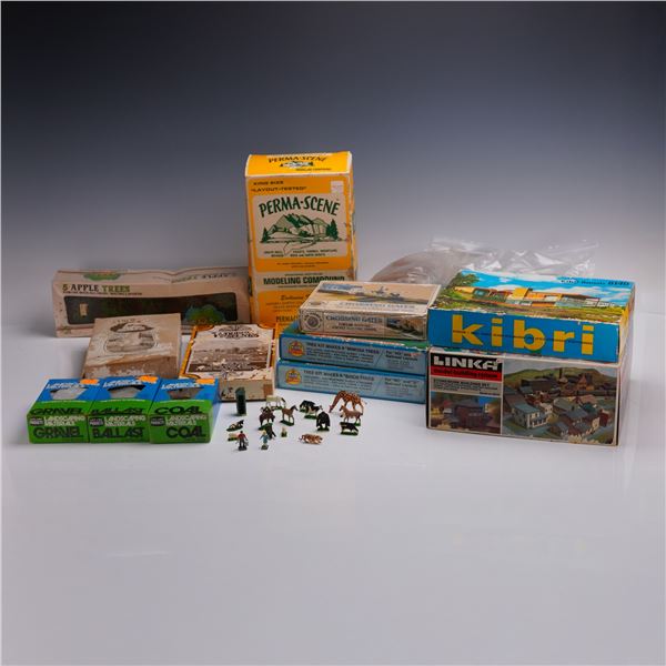 25pc+ Model Train Scenery Kits, Buildings, and Accessories