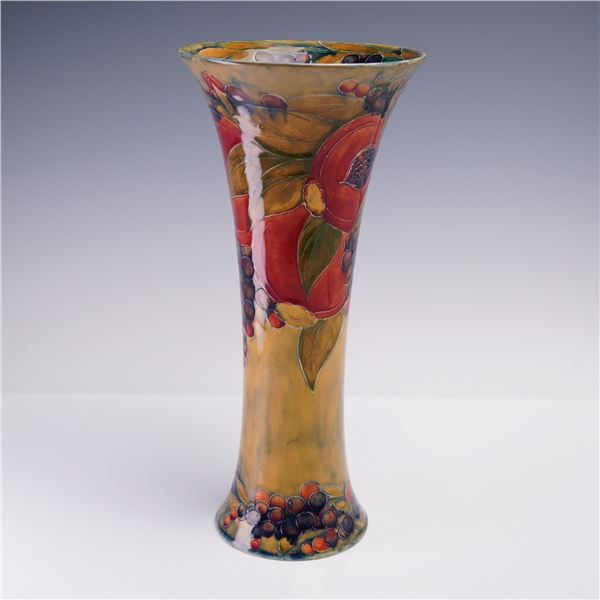 Moorcroft Pottery Trumpet Vase, Pomegranate