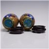 Image 3 : 11pc Chinese Cloisonne Bud Vases and Shakers with Bases
