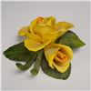 Image 4 : 2pc Fabar Capodimonte Porcelain Figurnies, Yellow Rose
