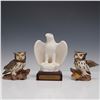 Image 1 : 3pc Goebel Porcelain American Eagle and Homco Owls