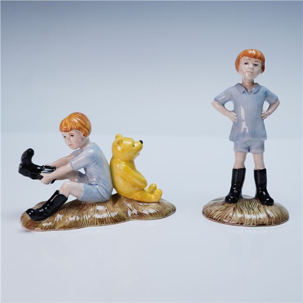 2pc Royal Doulton Figurines, Christopher Robin and Winnie the Pooh