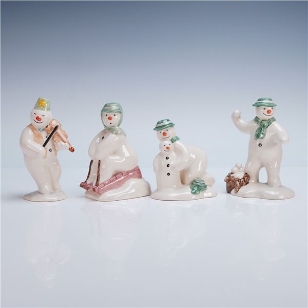 4pc Royal Doulton Porcelain Figurines, The Snowman Storybook Series