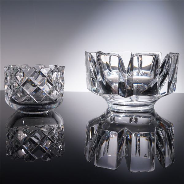 2pc Orrefors Crystal Bowls